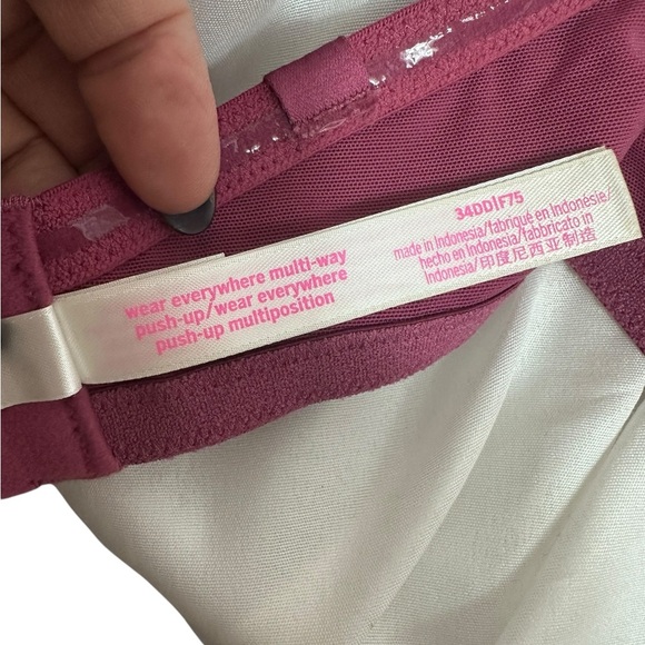 Pink Victoria’s Secret wear everywhere push up mauve pink bra 34DD - Picture 11 of 11